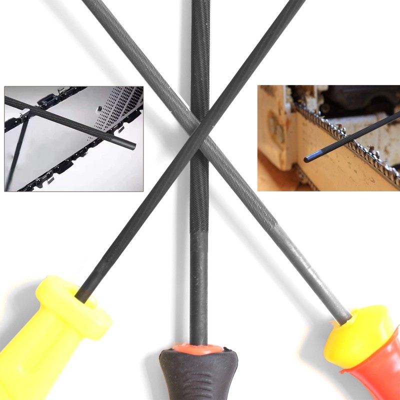 SKZIRI Chainsaw File Set 3 Sizes 5/32, 7/32, 3/16 inch,
