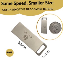 LQH TECH memoria USB 3.0 Flash Drive Metal USB Stick USB Flash Drive Pulgar Drive Portátil Pen Drive para PC Tablet Laptop pendrive USB Stick (64 GB)