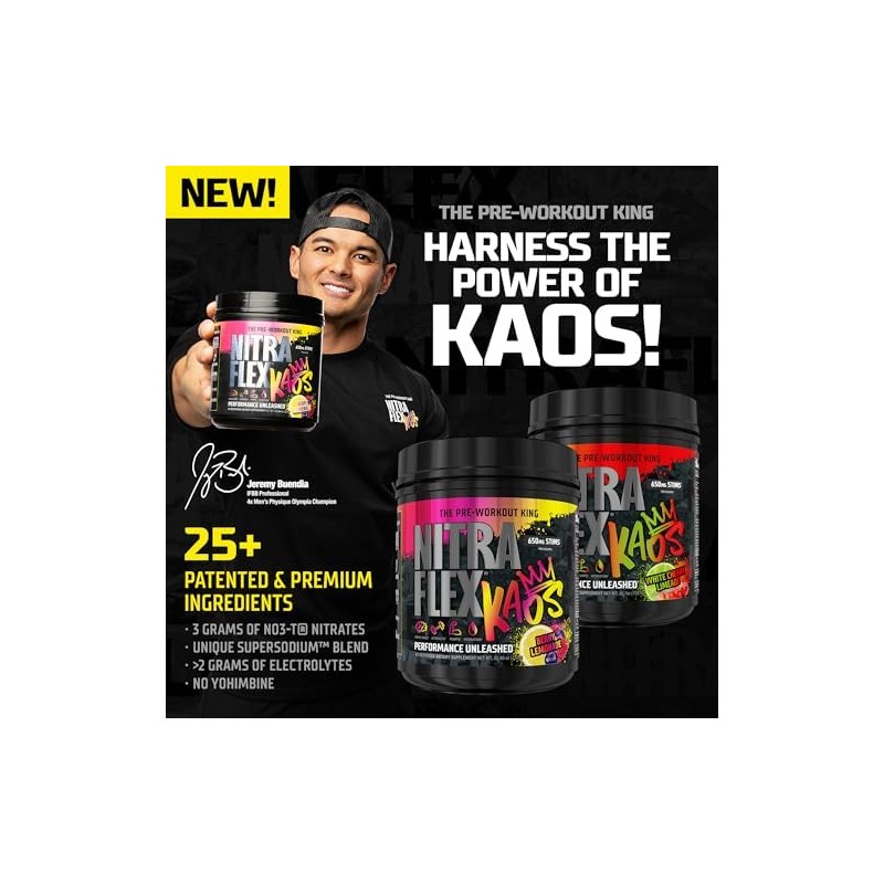 GAT SPORT Nitraflex KAOS Pre Entreno en Polvo - The