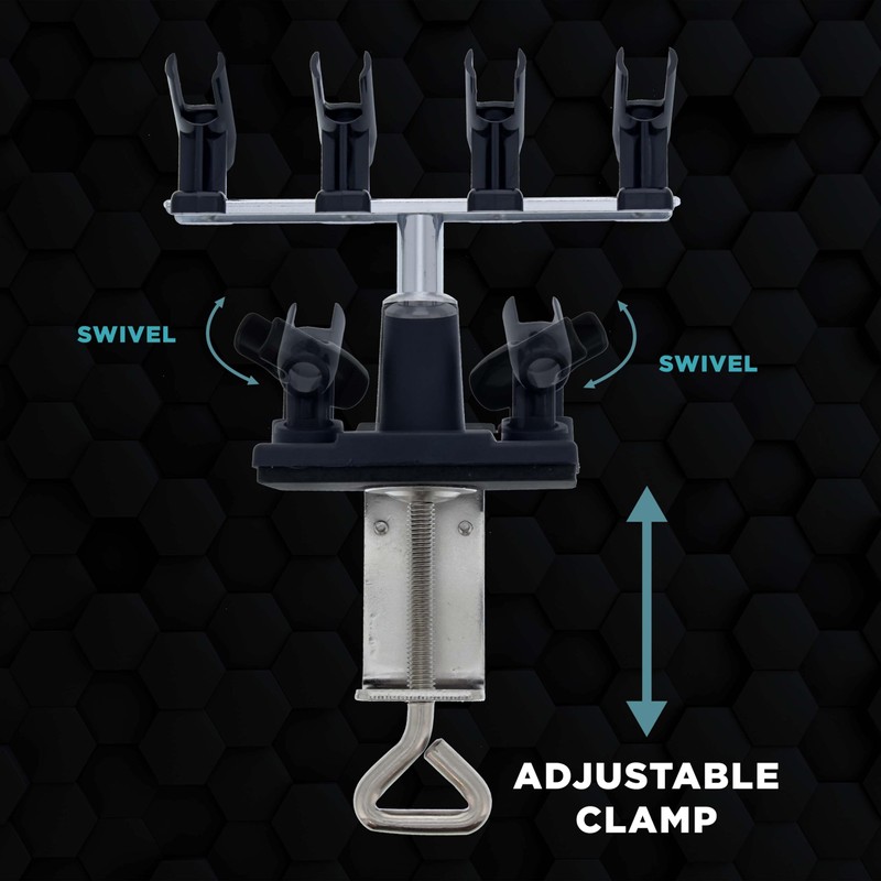 Master Airbrush Universal Clamp-On 6-Airbrush Holder - Airbrush Accessories &