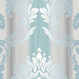 Norwall CS35608 String Damask Prepasted Wallpaper, Multi-Color