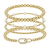 Tyebiva Gold Bracelets Stack Set for Women, Summer Trendy 4Pcs