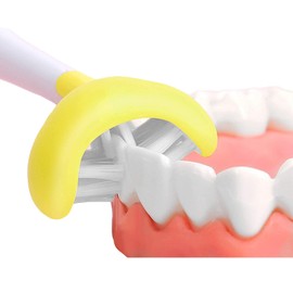 2 Pieces 3 Sided Autism Toothbrush Three Bristles for Toddler Toothbrush Adult Soft Bristles Soft and Gentle for Complete Tooth and Gum Care (C3（Blue+Yellow）Kids)