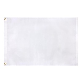 TOPFLAGS Solid White Flag BlanK Flags 3x5 Ft Create Your Own Solid White Flag DIY Blanks Canvas Banner to Decorate with Brass Grommets