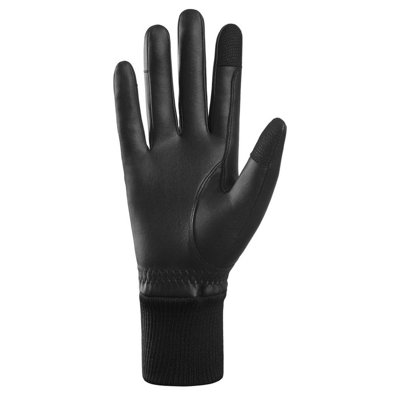 AFE Ladies Horse Riding Gloves Synthetic Leather Equestrian Black Stretch