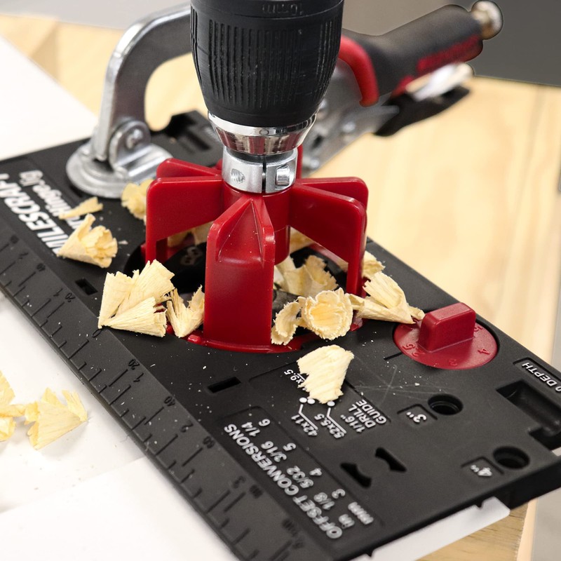 Milescraft 7300 Cabinet Kit – Cabinet Hardware Jig, Shelf Pin