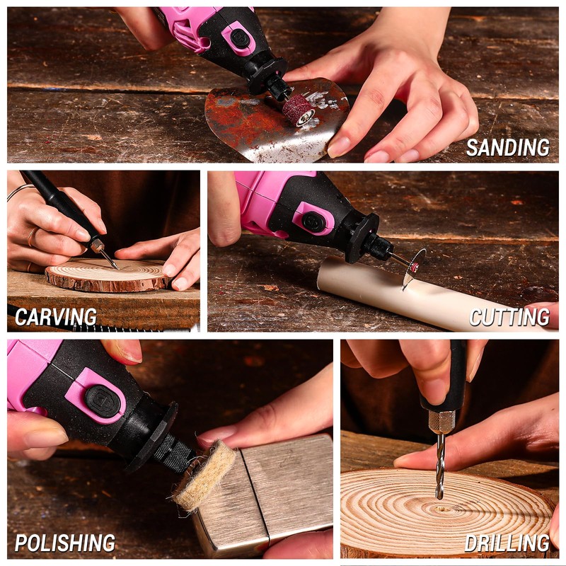 Rotary Tool Kit: DEKOPRO Power Hand Rotary Tools Mini for