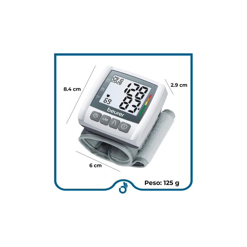 Medidor De Presin Arterial De Mueca Beurer Bc30 Gris Gris