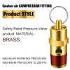 4Pcs Air Compressor Relief Pressure Valve and Air Gauge Set,1/4in