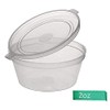 25 x 2oz Sauce Pots with Hinged Lids Round Food
