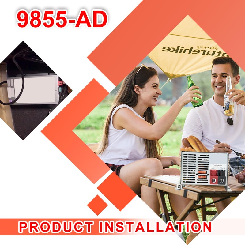 9855-AD 55 Amp Deck Mount Power Converter/Charger Replacement for RV