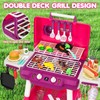 Kids Play Kitchen Toys, Kids BBQ Grill Playset with Smoke