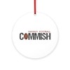 CafePress Fantasy Football Commish Round 4" MDF Holiday Ornament