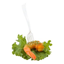 Restaurantware 4 Inch Mini Forks 100 Disposable Tiny Forks - Heavy-Duty Pair With Hors D'oeuvres Desserts Or Samples Clear Plastic Appetizer Forks For Parties Weddings Or Catering