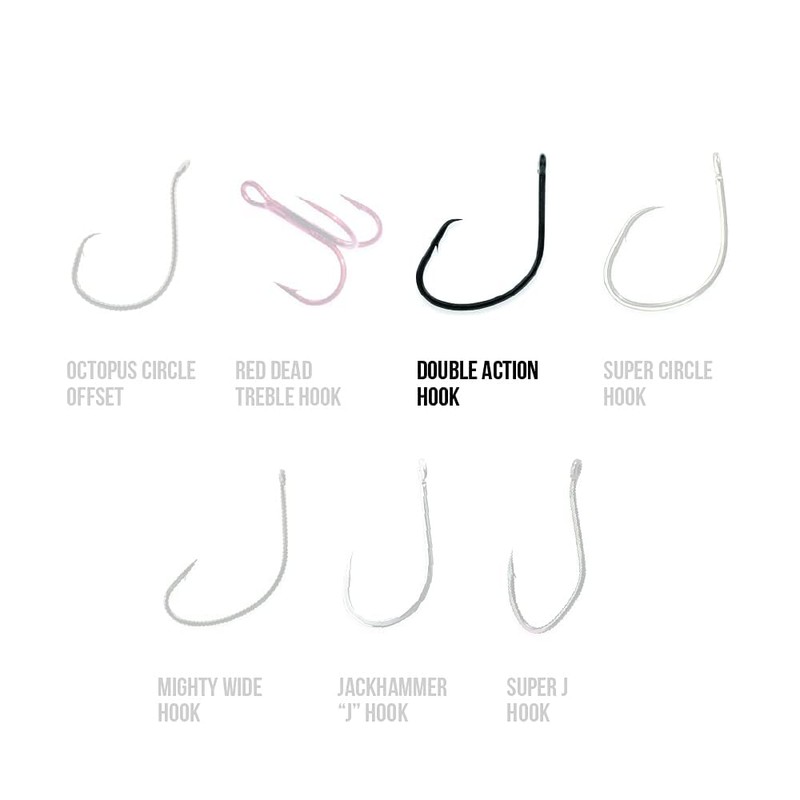 Team Catfish Double Action 5/0 Circle Hooks (4 Pack) Wide