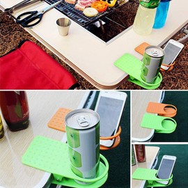 Calayu Drink Holder Clip, Multifunctional Bottle Holder, Portable Table, Desk, Side Bottle Cup Stand, Drinking Water Coffee Cup Holder with Clip, Home & Office 4