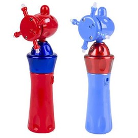 7" LED Light Up Orbiter Spinning Wands (2 Pack) 1 Blue + 1 Red. Batteries Included. Spin Toy for Boys, Girls, Kids, Toddlers. Fun Party Favor.