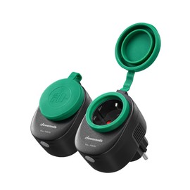 DEWENWILS WiFi Outdoor Socket, 3680 W Alexa Smart Socket Outdoor, IP44 Waterproof, Compatible with Alexa, Google Home and IFTTT, No Hub Required, Pack of 2