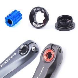 CYCEARTH Crank Adjusting Cap + Tool Bike Bicycle M20 Crankset Cover Screws Nuts Crankcover Bolt for Shimano (Black)
