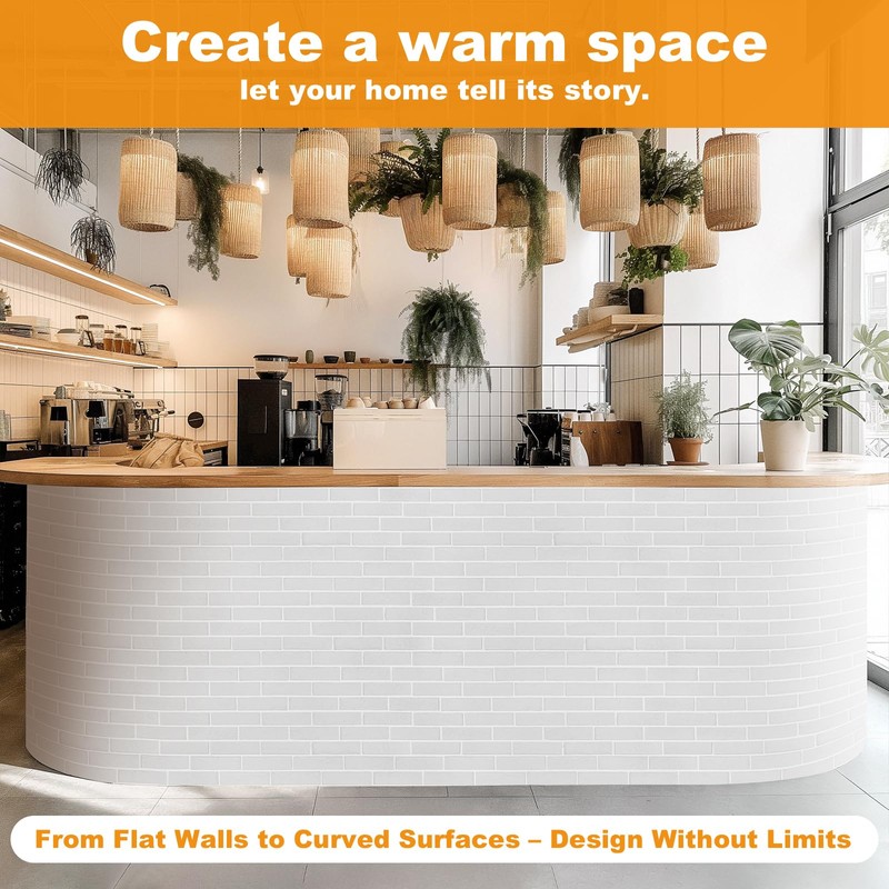 White Thin Brick Veneer Faux Brick Wall Panels – 15