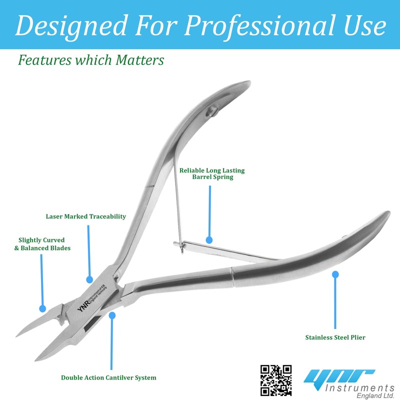 YNR Toenail Clippers - Podiatry Tool German Forged - Pointed