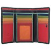 VISCONTI Rainbow Collection Bora Multi Colored Large Trifold Soft Leather