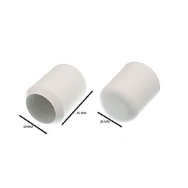 4 x White Rubber Chair Leg Supports 22mm