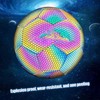 Reflective Football PU Glowing Sports Soccer Ball with Pump for