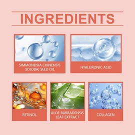 Crema Facial Antiarrugas con Retinol, Colágeno y Ácido Hialurónico