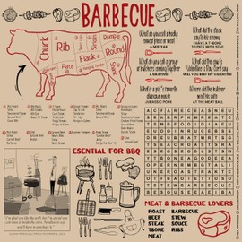 Technopaper Premium Deli Paper 12"x12" - 500 Count Food-Grade Tray Liner Grease-Resistant - 100% recyclable and no Wax Coating (Kraft BBQ)