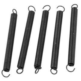 sourcing map Metallic Tension Coil Helical Extension and Compression Spring Assortment Kits Hook 2-inch 5 Pcs Black