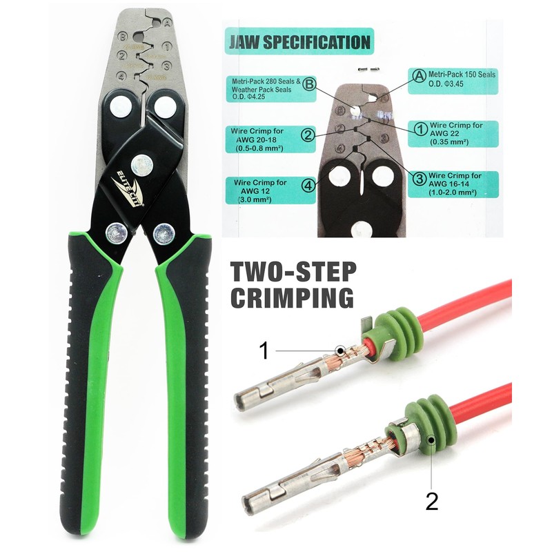 280 Metri-Pack Sealed Connector Crimper Tools for Delphi/APTIV - 12GA-22GA