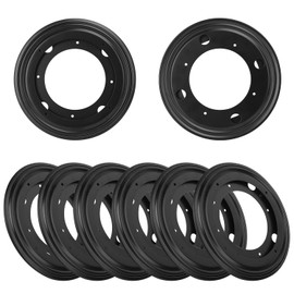 Biugaaufai 8 Pack 8 Inch Black Round Lazy Susan Turntable Bearing Plate, 5/16inch Thick Rotating Swivel Plate, Turntable Bearing Plate for Serving Food, Kitchen Cabinets & Book Case