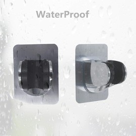 Strong Adhesive Chrome Shower Head Holder Adjustable Shower Wand Holder,Handheld Shower Head Wall Mount Bracket ,Bidet Sprayer Bracket Universal For Bathroom