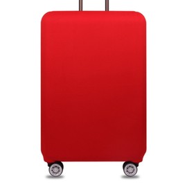 YianBestja Elastic and Plain Suitcase Cover Protective Case Suitcase Cover Luggage Cover Luggage Cover with Strap and Velcro Fastening, red
