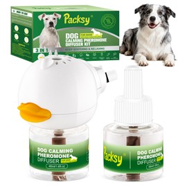 Difusor de Feromonas Calmantes para Perros con 3 Recambios, Alivio Natural de la Ansiedad para Perros, Reduce el Estrés y el Ladrido Efectivamente, Ap
