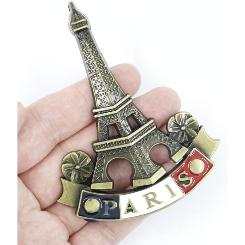Eiffel Tower Metal Fridge Magnet 3D Paris France Souvenir Gift