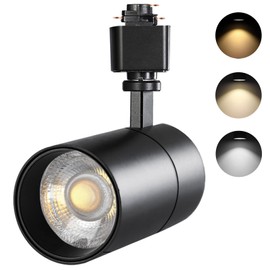 VANoopee 3 colores en 1 20 W H cabezales de iluminación regulables sin parpadeo brillante LED accesorios de iluminación para acentuar al por menor cocina obras de arte, pista lineal tipo H - CRI90+ 36° 20W negro