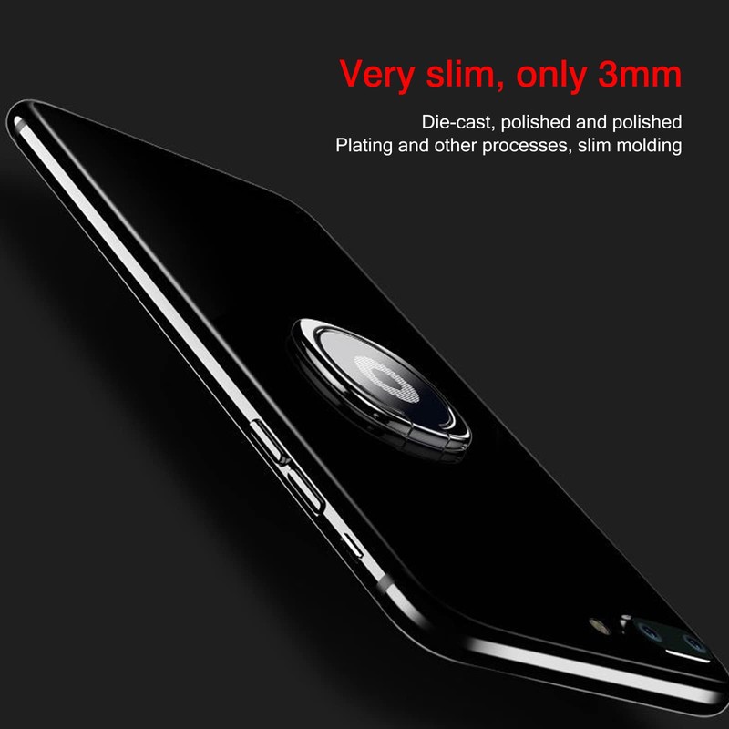 [2 Pack] Glossy Rounded Edges Cell Phone Ring Holder Stand,360