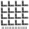 bociloy 20PCS 2”x2” Black Flat L Corner Brackets, Metal Right