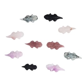 CNYANFEI 10 Pcs Natural Crystal Quartz Giant Salamander Shaped Healing Crystal Stones Fish Tank Decoration 1.4"