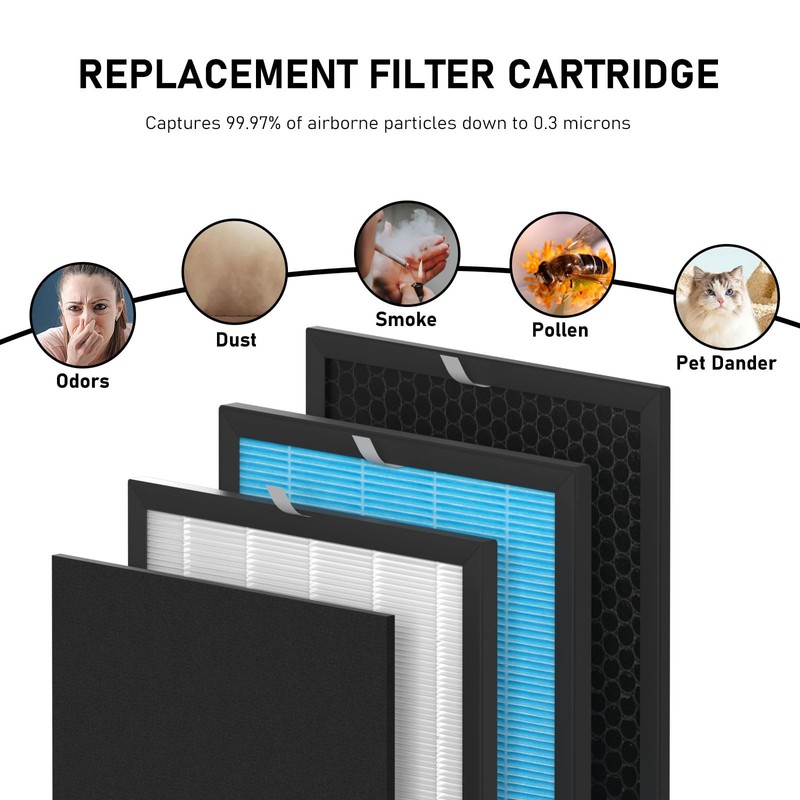 Airmax 10L Pro HEPA Filter Replacement Set Compatible with Okaysou