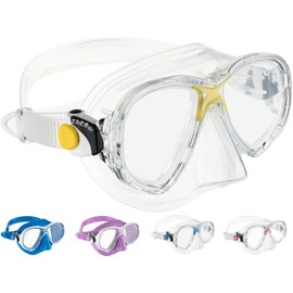 Cressi Kids Marea Jr Scuba Diving and Snorkeling Junior Mask - Transparent/Yellow
