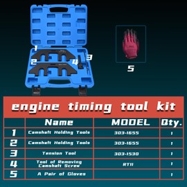 Yuesstloo 303-1655 Camshaft Holding Alignment Timing Tool, Compatible with Ford 3.5L EcoBoost Upgraded GT F-150 Expedition Lincoln Navigator, with Cylinder Head Screw Removal Socket