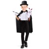 Kids Magician Costume Set with Cloak Cape Top Hat Wand