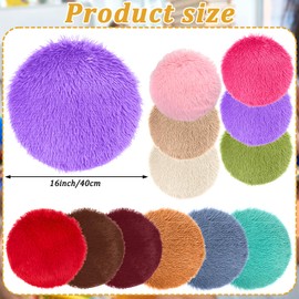 12 Pcs Kids Crazy Carpet Circle Seats Round Floor Mat Kids Floor Cushions 16 Inch, Soft Colorful Educational Classroom Rug for School Home Group Activity Learning Marker Playing Areas