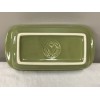 Longaberger Pottery Sage Mini Loaf Bread Pan Dish Woven Traditions