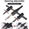 HOHXEN Adjustable Rotary Burr with Twist Drill Bit [Diameter: 30mm-120mm]
