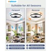 VOLISUN 13 inch Small Ceiling Fans with Lights and Remote,