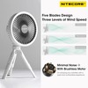 Nitecore NEF10 Multifunctional Portable Electric Fan with LED Ring Light,